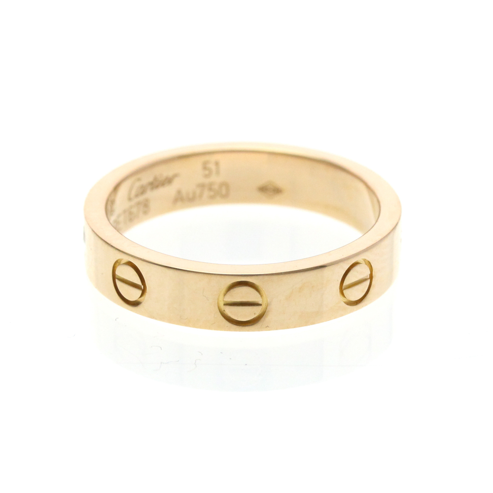 CARTIER 18k Gold Diamond Love Ring - Picture 2 of 9